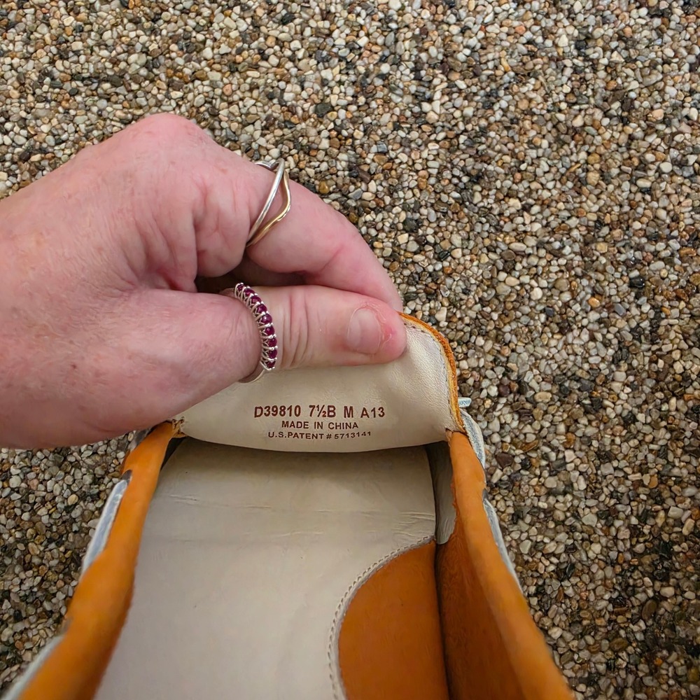 Cole Haan Nike Air Orange Leather Driving Moccasins Loafers D39810 Womens 7.5B - Picture 4 of 13